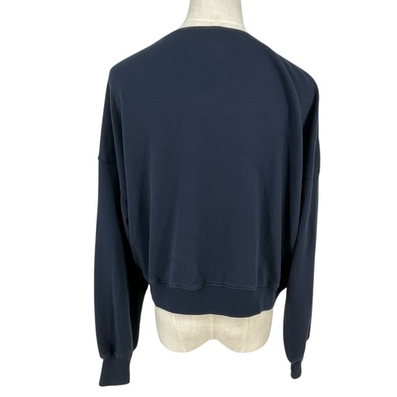 Hollister & Abercrombie Fitch Blue Sweatshirt Size S Cozy Fleece Lined - Picture 3 of 8